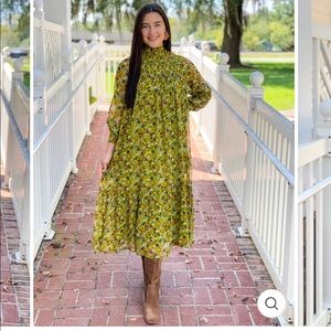 Olivia James the Label piper dress in liberty celery